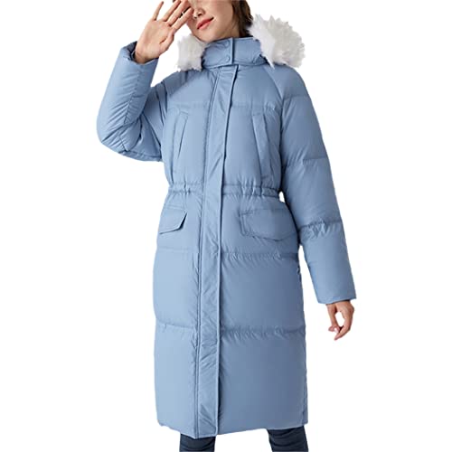 Manteau d'hiver pour jeune fille bleu L, la veste longue en duvet idéale en ville