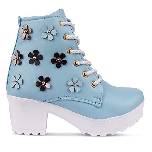 Image of KRAFTER Classic Black Boots for Women & Girls - Fashionable High Ankle Winter Shoes Soft Insole Lightweight & Durable - Casual Wear