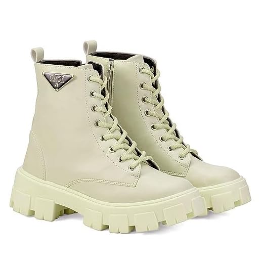 Coturno Dora Feminino Tratorado Bota GuGi 212-GG Com Zíper Lateral (Marfim,35)
