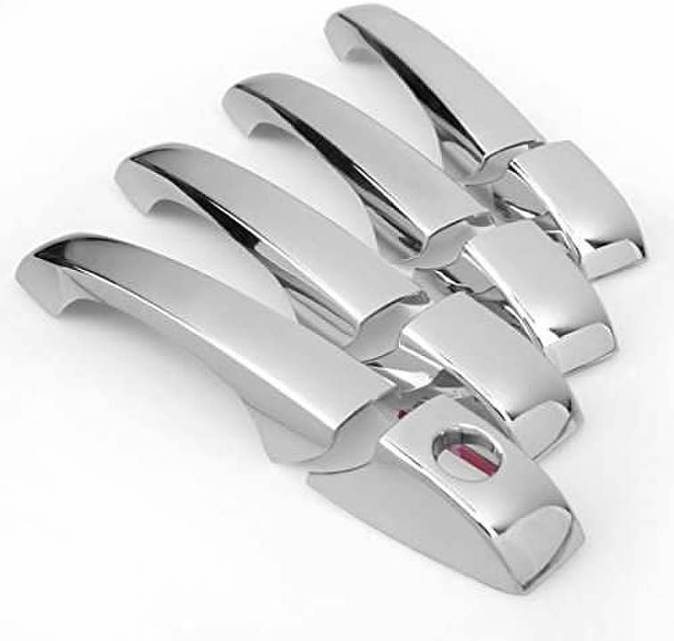 Haneex Car ABS Chrome Side Exterior Door Handle Cover Trim Fit for 2009-2017 Jeep Patriot