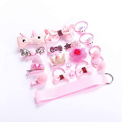Aliza ® Set of 18 Pcs Fancy Head wear Accessories For Baby Girls/Toddlers Childrens Suit Girls Baby Hair Clips Small Safety Clip Princess Hairpin Baby Hair Accessories Gift Box (Pink) (B09CYVNVV5) Amazon Price History, Amazon Price Tracker