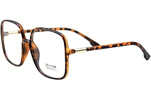 TIJN Blue Light Blocking Glasses, Square Nerd Eyeglasses Frame