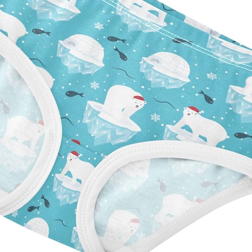Girls' Underwear Polar Bear Cotton Stretch Comfort Toddler Panties4