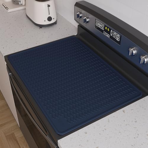 Stove Top Covers for Electric Stove, Food Grade Heavy Duty Silicone Glass Stove Top Cover Protector, Induction Cooktop Protector, Heat Resistant Range Ceramic Stove Top Covers Mat, Oven Cover