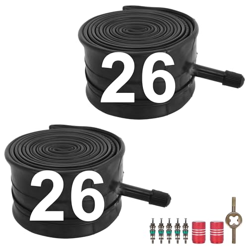 26x2.125/2.40 Inner Tube with 32mm Schrader Valve,Heavy Duty Bicycle Tube for Cruiser Road and Mountain Bike?26x2.125/2.20/2.25/2.30/2.35/2.40 Bike Tube 2 Pcs