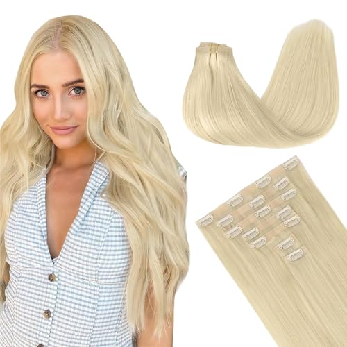 Image of GOO GOO Seamless Clip in Hair Extensions Real Human Hair Remy Extensions