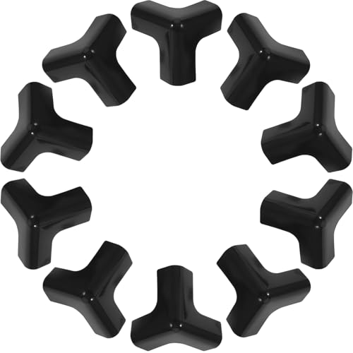 SOIMISS Protectores de Esquinas Autoadhesivos de Silicona Suave, 10 Unidades Negras, Cobertura Completa Anticolisión para Muebles y Mesas, Protección Segura para Hogar y Oficina