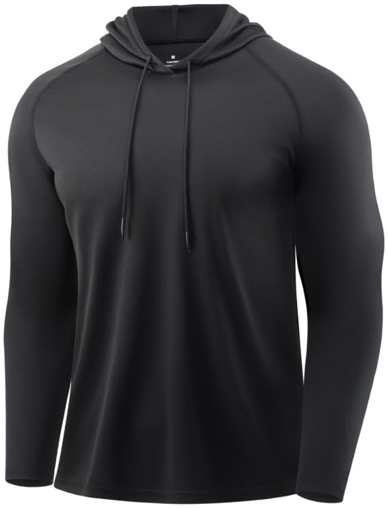 Men Quick Dry Hoodies Compression Shirt Long Sleeve Workout Athletic Gym Hoodie Shirts
