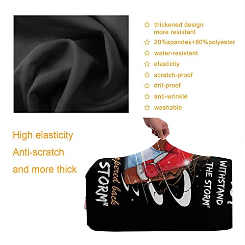 Image of Travel Suitcase Protector African American Girl Elastic Protective Washable Luggage Cover With Concealed Zipper Suitable For 18-32 Inch, Color 21, S (for 18--21 inch luggage)