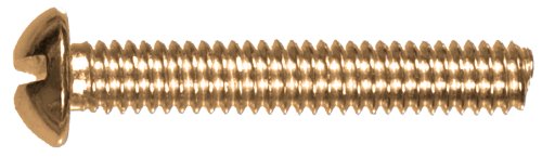 The Hillman Group 2022 10-24 x 1/2 Brass Round Head Slotted Machine Screw 24-Pack