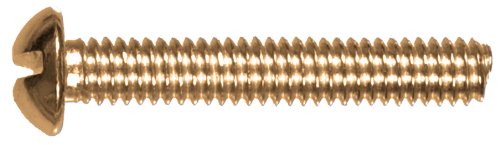 The Hillman Group The Hillman Group 1975 4-40 x 1 in. Round Slotted Machine Screw - Brass 30-Pack