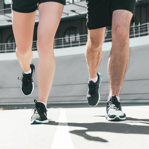 YOUCHAN Sneaker Socken Damen 39-42 Herren 10 Paar Atmungsaktives Mesh Sportsocken Kurze Halbsocken Baumwollsocken-Schwarz Weiß-39-42 - 7