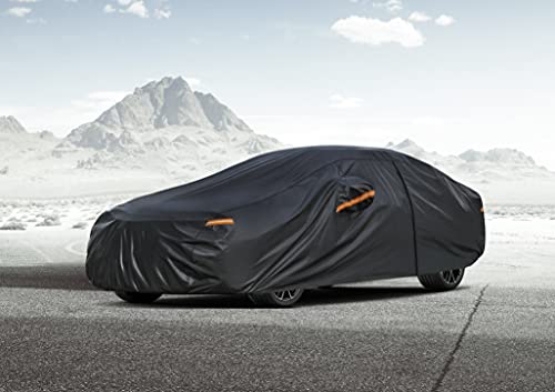 Image of Kayme 7 Layers Car Cover Custom Fit for Mercedes Benz CLK 200 280 320 350 430 500 (1997-2009) Waterproof All Weather for Automobiles, Outdoor Full Cover Rain Sun UV Protection.