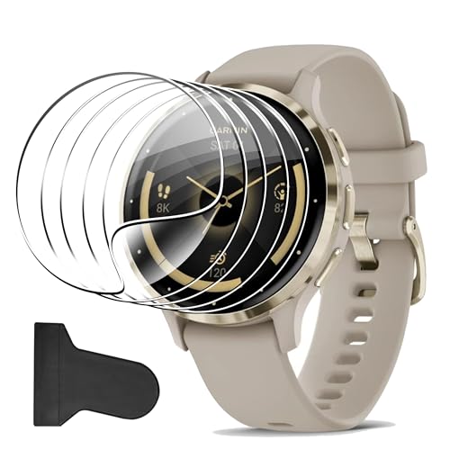 zZjoOoj 5 Stück für Garmin Venu 3S/ Garmin Venu 4 41mm Schutzfolie Curved Kanten Anti-Kratzen Displayschutz HD Displayschutzfolie mit Weiche TPU Displayschutz