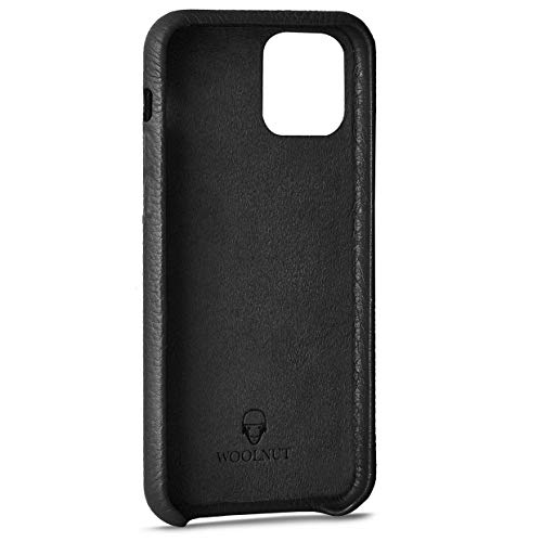 Housse iPhone 11 Pro Woolnut en cuir véritable noir chic