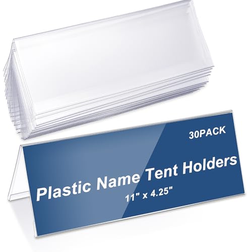 Vicenpal Acrylic Name Plate for Desk, 11' x 4.25' Clear...