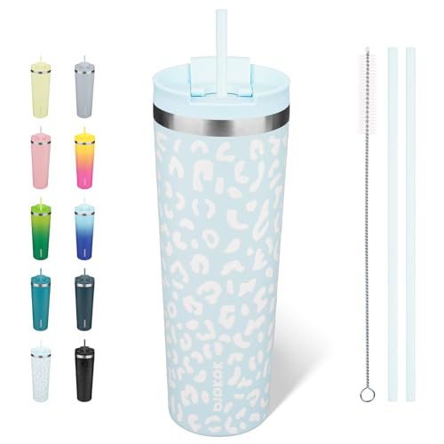 Image of BJPKPK 30 oz Coffee Tumbler with Straw, Insulated Stainless Steel Cup