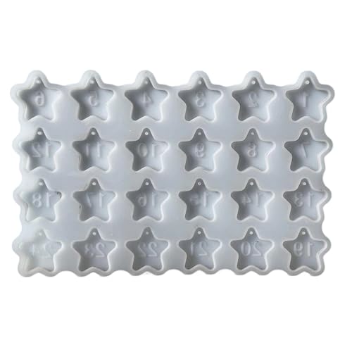 DIEKE Moldes de silicona para hornear con números para colgar etiquetas de regalo hechas a mano, decoraciones navideñas y suministros de manualidades, colgante personalizable