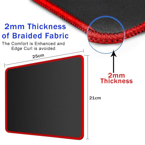 Image of Mouse and Mouse pad Combo for Laptop PC | USB 2.0 Wired RGB Gaming Mouse with 1200 DPI I 4 Color LED Backlight Light I PVC Cable with 1.5M Length, 3 Buttons, 1 Year Warranty (Black)