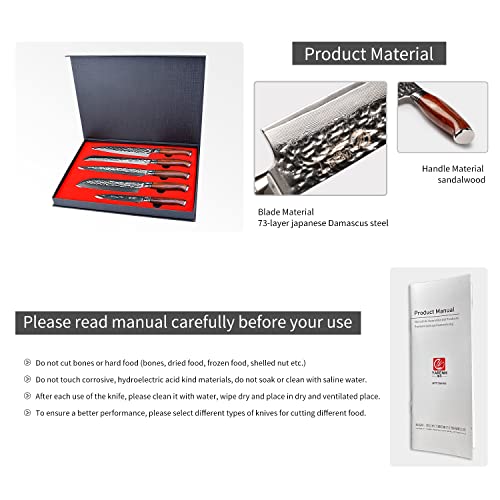 YARENH Kitchen Knife Set Without Block, 5 Piece Professional Sharp Chef