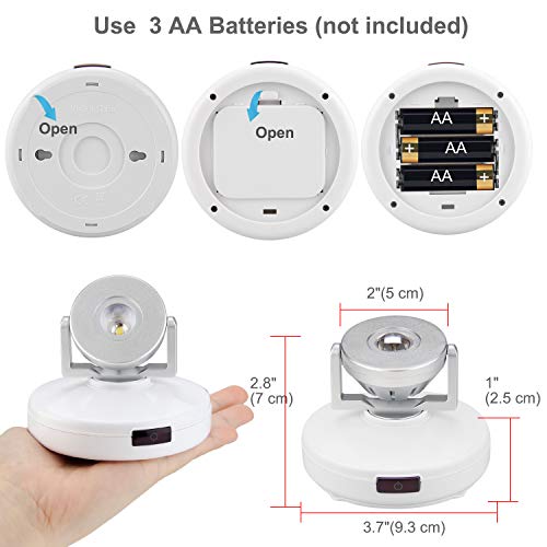 Bigmonat Spotlight For Pictures On Walls Mini Led Accent Spotlights Indoor Picture Light Battery Operated,12 Colors Changing Up/Down Picture Light With Rotatable Head For Lighting Up Picture Art Work #TOP6