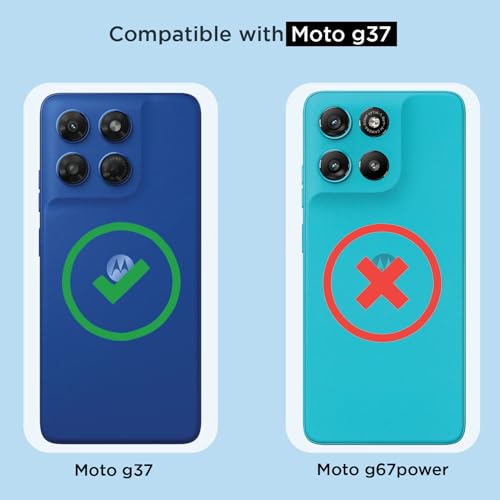 Image of Outlouders Back Cover for Motorola Moto G37 5G | Magnetic-Safe | Transparent PC + TPU | Magnetic Support | Shockproof Protection Bumper Case (Transparent)