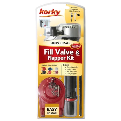 Korky 818MP QuietFILL® Platinum Universal Toilet Fill Valve & 2" Toilet Flapper Kit, Silver by Korky - Image 8