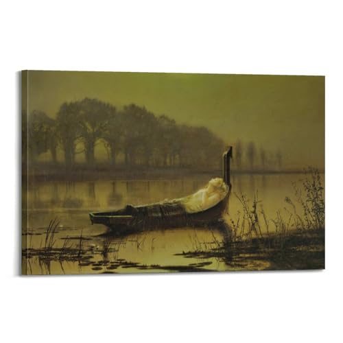 Idée cadeau poster La Dame de Shalott John Atkinson Grimshaw pour passionné