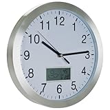 Trademark Global 72-CW175 Aluminum Weather Forecast Wall Clock, 12-Inch