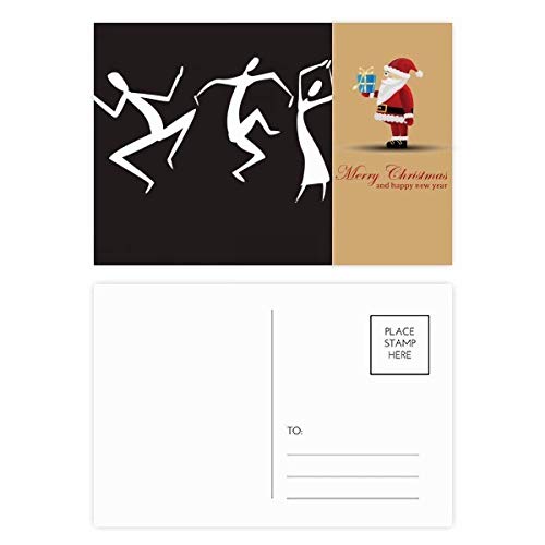 Cartes postales de Père Noël abstrait design moderne pour voeux Noël