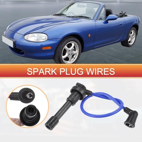Cables de encendido para Mazda Miata L4 1.6L 1990-1993 | Cable de bujía BPE818140A 4