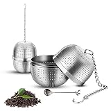 ✅ Fácil de usar: la cadena superior es lo suficientemente larga como para colgar el colador de té en un hervidor de agua o una taza grande. En el extremo de la cadena hay un gancho que se puede colgar en el borde de la taza.
