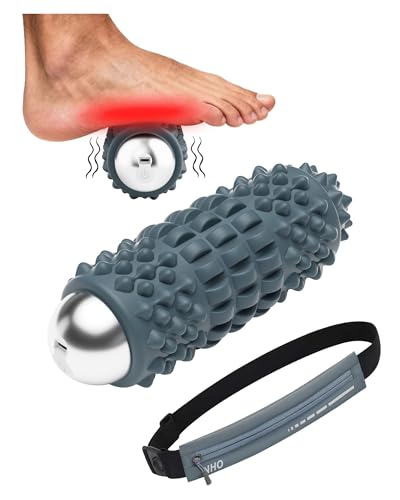 NHO Vibrating Massage Ball, Vibrating Foam Roller for Muscle Pain Relief, 4-Speed Myofascial Release Ball for Trigger Point Therapy, Deep Tissue Foot for Plantar Fasciitis, Neck, Shoulder