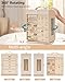 AKOZLIN Jewelry Box 360° Rotating 6-Tier Functional Jewelry Storage Case Organizer for Women Girls Ring Necklace Earring Bracelet Holder with Mirror