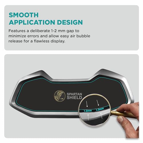 Spartan Shield Digital Meter Screen Protector Foil For BAJAJ PULSAR NS200 2024 || 9H Instrument Cluster Protector || NS 200 Bike Display Console Accessory | Scratch Cover 200NS [Not Tempered Glass]