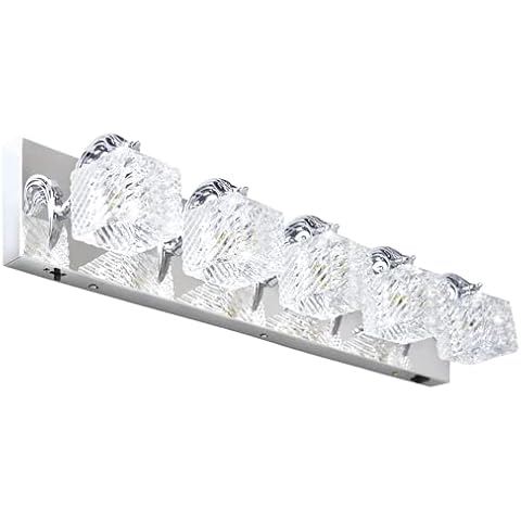 ZHMA Bathroom Crystal Vanity Light 26inches 3 Color (3000K/4000K/6000K) Adjustable Modern Bathroom Lighting Cover