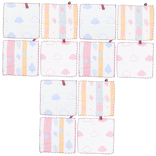 Totority 12 Uds Pañuelo Toalla De Baño para Niños Pequeños Toallitas De Bebé Toallas De Muselina para Niños Pequeños Toallitas De Algodón Natural Toalla De Babero De Algodón Toalla De