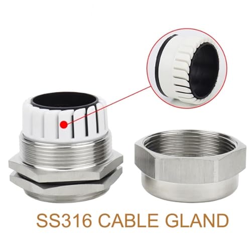 Prensaestopas de acero inoxidable M25 con rosca metal impermeables para cables 4
