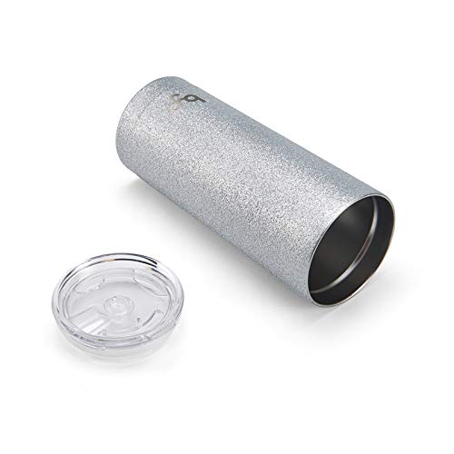 Image of BUILT 5237920 Vacuum Insulated Tumbler Double Wall, 20-Ounce, Silver Glitter