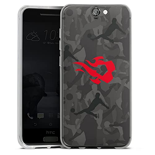 DeinDesign Coque en Silicone Compatible avec HTC One A9 Etui Silicone Coque Souple Belgique Footballeur Red Flames