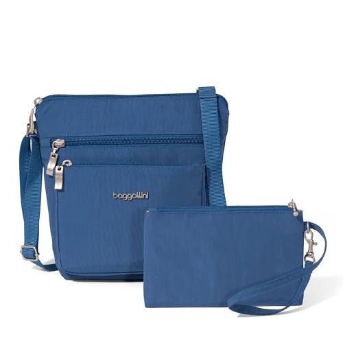 Image of Baggallini Pocket Crossbody Bags for Women 8x8 Small Lightweight Durable Water-resistant Travel Purse W /Rfid