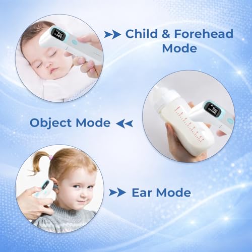 Image of Dr. Odin Smart Infrared Forehead Thermometer for Adults & Kids | Non-Contact Digital Temperature Gun with Instant Accurate Reading, Fever Alert, Backlit Display & Memory Function (OIR007BT)