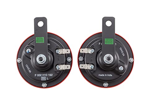 Image of Bosch FC4 Disc Horns Horn Red Colour 12 V Set of 2 For Car, LCV,3-Wheeler,Bike