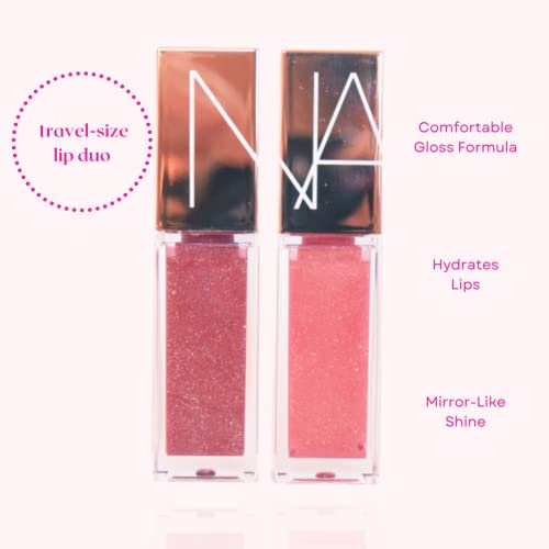 Nars Mini Afterglow Lip Shine Gloss Set:: Orgasm (Sheer Peachy Pink With Golden Shimmer), Unbroken (Shimmering Mauve) #TOP1
