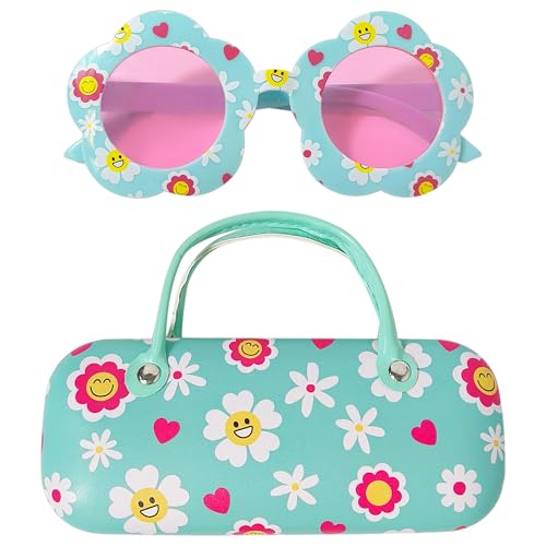 Lunettes de soleil pour filles avec étui pour les sorties à la plage