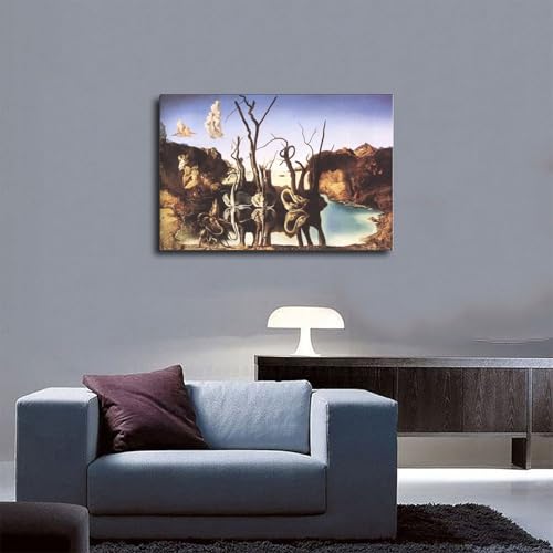 Toile Cygnes et Éléphants Dali - Impression Murale de Qualité - 6