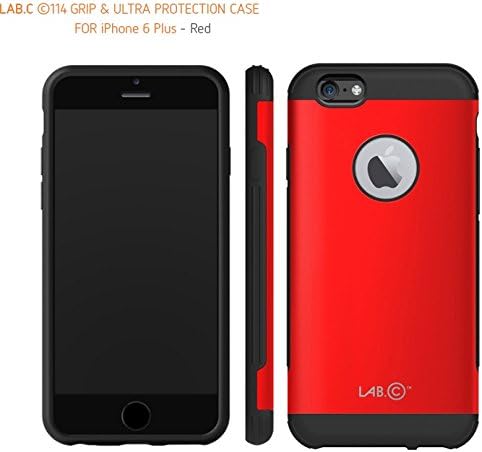 Lab C 114 TPU Non Slip Case for iPhone 6 Plus & 6S Plus (5.5 Inch) - Red