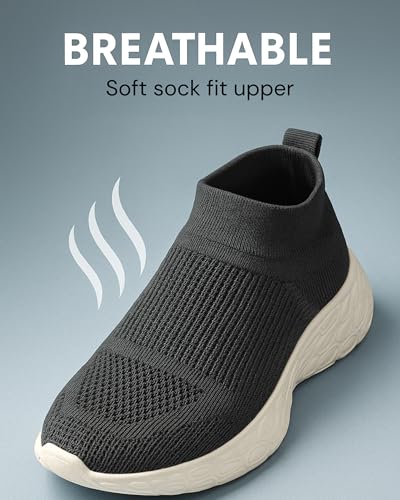 Image of Kraasa Walking Shoes for Men Height Increasing Sports Shoes Ultra Grip Soft Sole Gym Shoes Workout Lightweight Running Shoes for Men