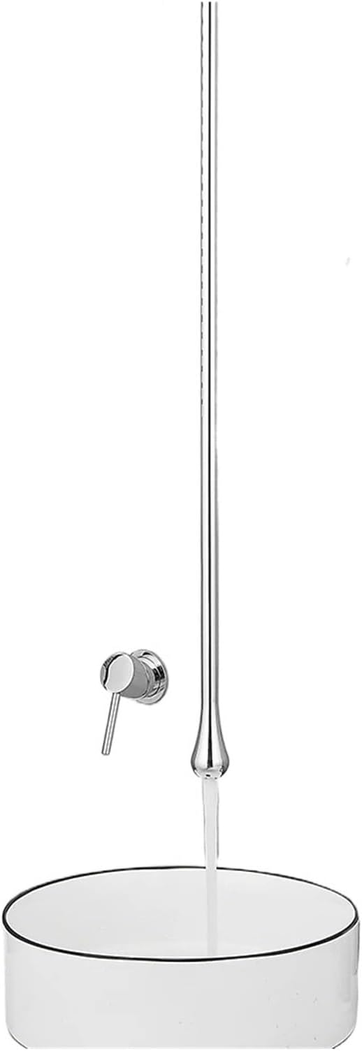 Water Drop Ceiling Mounted Bathroom Faucet Solid Brass Wall Mounted Hot Cold Water Sink Tap for Basin Bathtub(3)