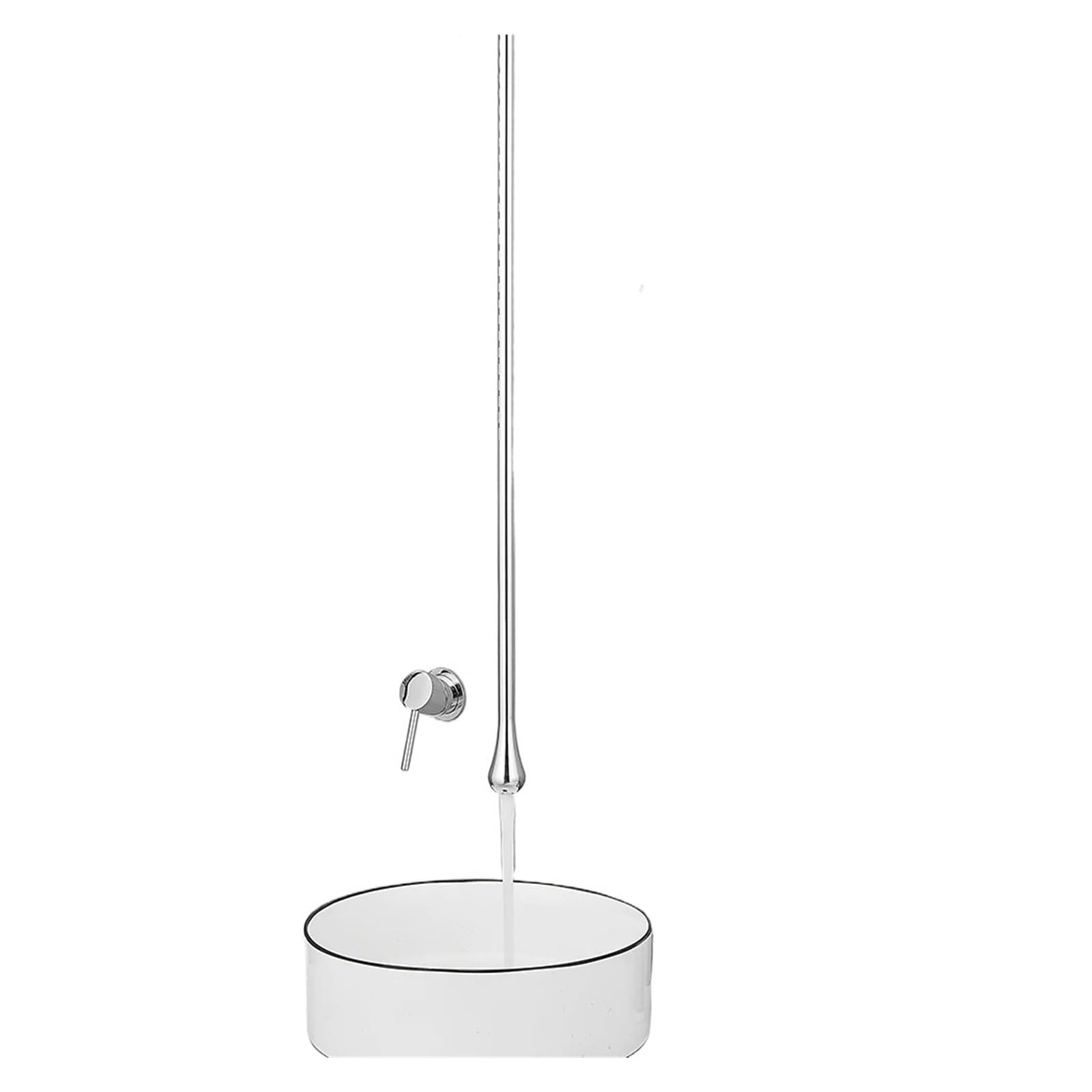 Water Drop Ceiling Mounted Bathroom Faucet Solid Brass Wall Mounted Hot Cold Water Sink Tap for Basin Bathtub(3)